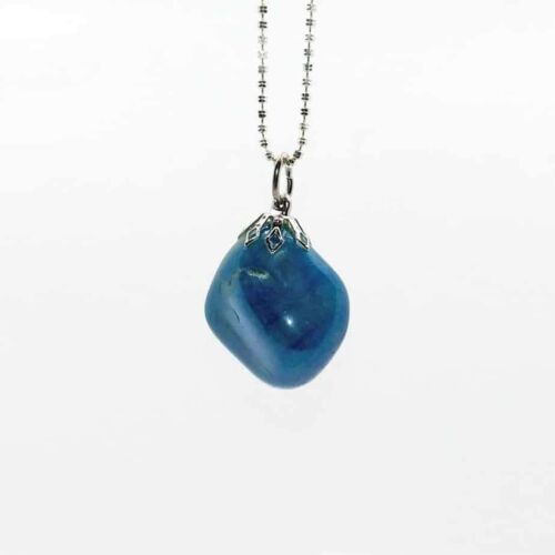 Ciondolo Agata Blu con Collana in Argento 925