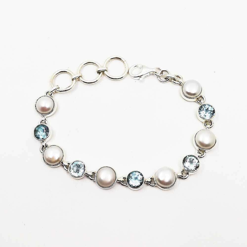 Bracciale Tennis In Topazio Mistico: Argento Sterling 925 - Foto 9