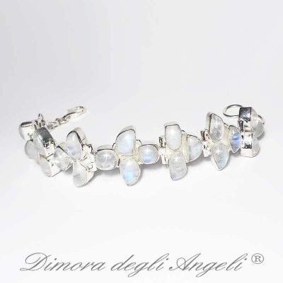 Collana con ciondolo in pietra di luna della Dea della Tripla Luna - Italia