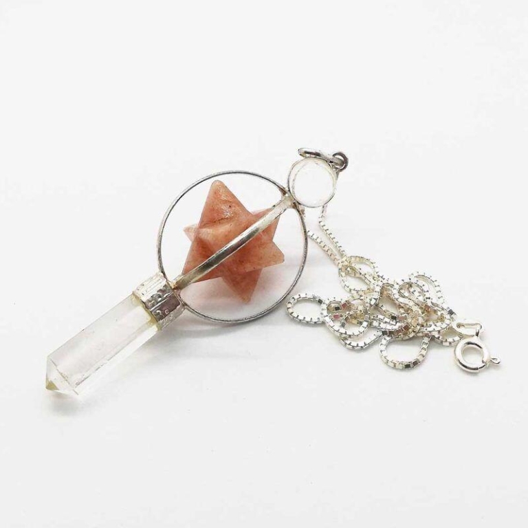 Collana Con Ciondolo Ciambella Al Quarzo Pietra Veggente Grande Pietra Prezio - Foto 6