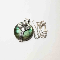 Gioielli di lusso verde di pietra principale labradorite