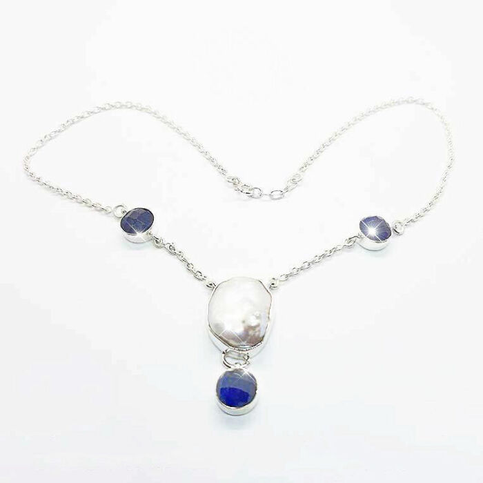 Collana Uomo In Lapislazzuli Naturale 4mm - Perlina Tonda - Lunghezza 20 Pollici - Foto 2