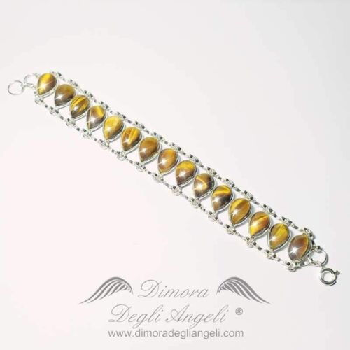 Bracciale in Occhio di Tigre e Argento 1714