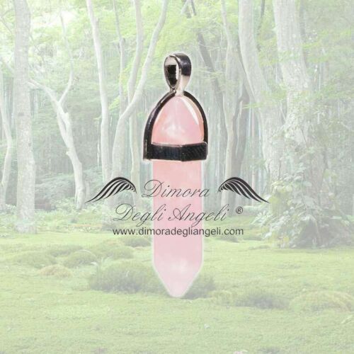 Ciondolo Biterminato Quarzo Rosa 1939