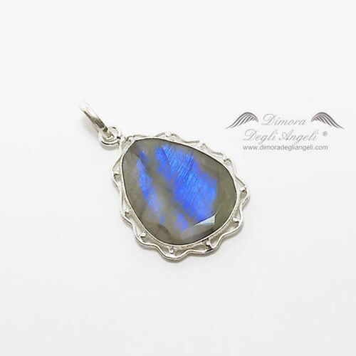 Ciondolo Sfaccettato di Labradorite in Argento 2144