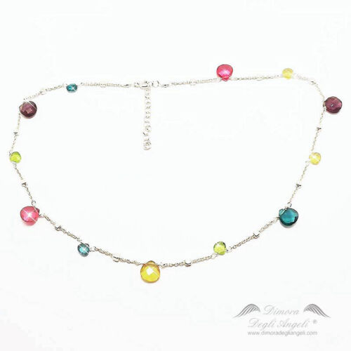 Collana Girocollo con Pietre Colorate in Argento 1863