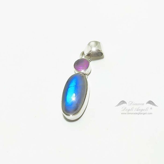 Ciondolo con Labradorite Ametista in Argento 2243