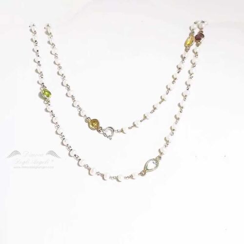 Collana Perle di Fiume e Gemme Naturali in Argento 2325