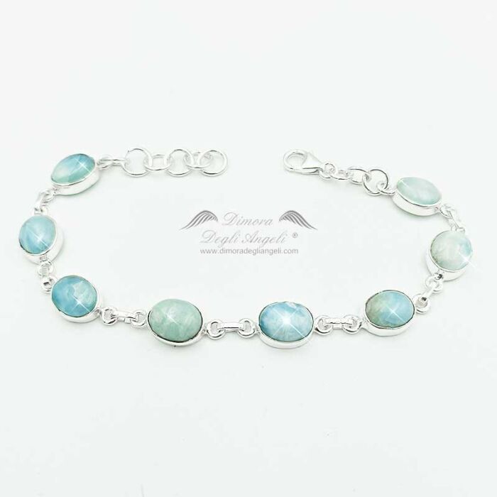 Cabochon Larimar Bracciale in Argento 2575