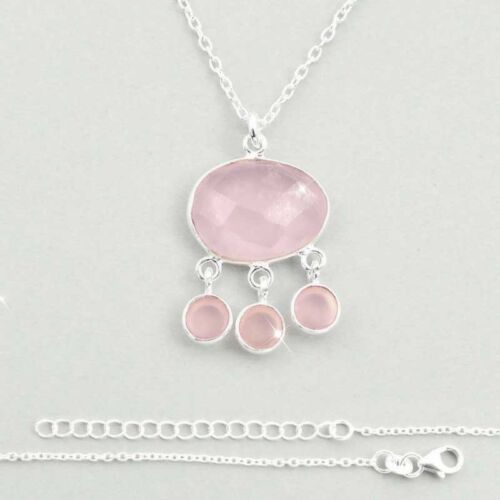 Collana Quarzi Rosa Argento 2996